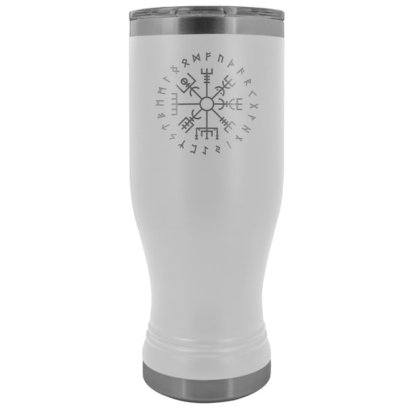 Norse Vegvisir Runes Etched Tumbler 20ozTumblersWhite