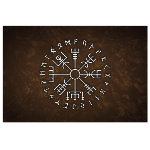 Norse Vegvisir Viking Compass Canvas Wall DecorCanvas Wall Art 38 x 12