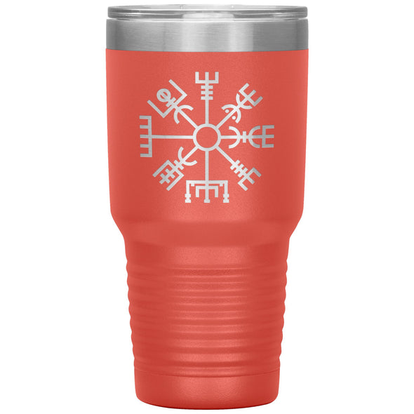 Norse Vegvisir Viking Compass Etched Tumbler 30ozTumblersCoral