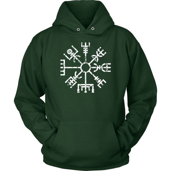 Norse Vegvisir Viking Compass HoodieT-shirtUnisex HoodieDark GreenS