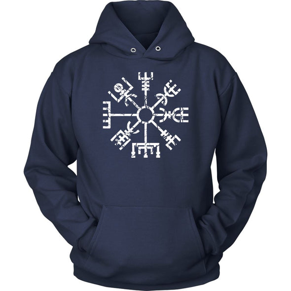 Norse Vegvisir Viking Compass HoodieT-shirtUnisex HoodieNavyS