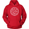 Norse Vegvisir Viking Compass Knotwork Cotton HoodieT-shirtUnisex HoodieRedS