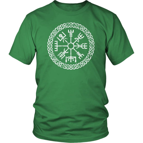 Norse Vegvisir Viking Compass Knotwork Cotton T-ShirtT-shirtDistrict Unisex ShirtKelly GreenS