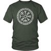 Norse Vegvisir Viking Compass Knotwork Cotton T-ShirtT-shirtDistrict Unisex ShirtOliveS