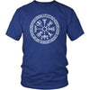 Norse Vegvisir Viking Compass Knotwork Cotton T-ShirtT-shirtDistrict Unisex ShirtRoyal BlueS