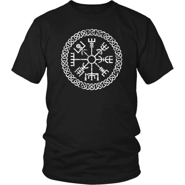 Norse Vegvisir Viking Compass Knotwork T-ShirtT-shirtDistrict Unisex ShirtBlackS