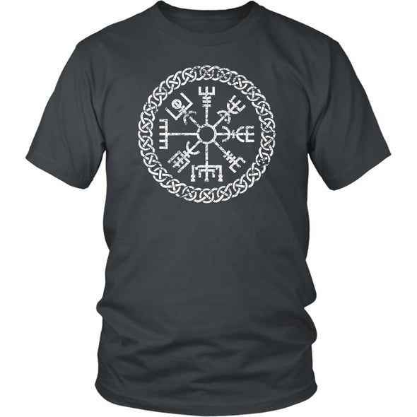 Norse Vegvisir Viking Compass Knotwork T-ShirtT-shirtDistrict Unisex ShirtCharcoalS