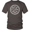 Norse Vegvisir Viking Compass Knotwork T-ShirtT-shirtDistrict Unisex ShirtHeather BrownS