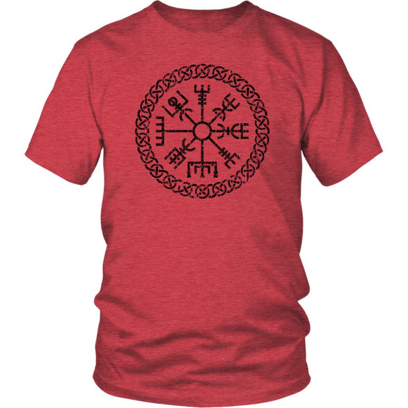 Norse Vegvisir Viking Compass Knotwork T-ShirtT-shirtDistrict Unisex ShirtHeather RedS