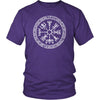 Norse Vegvisir Viking Compass Knotwork T-ShirtT-shirtDistrict Unisex ShirtPurpleS