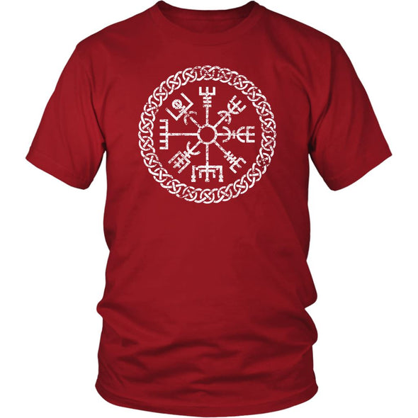 Norse Vegvisir Viking Compass Knotwork T-ShirtT-shirtDistrict Unisex ShirtRedS