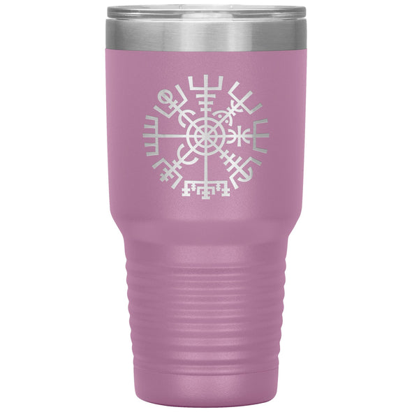 Norse Vegvisir Viking Compass Wayfinder Etched Tumbler 30ozTumblersLight Purple