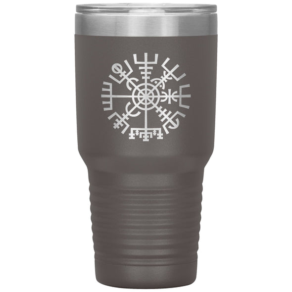 Norse Vegvisir Viking Compass Wayfinder Etched Tumbler 30ozTumblersPewter