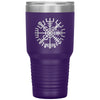 Norse Vegvisir Viking Compass Wayfinder Etched Tumbler 30ozTumblersPurple