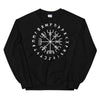 Norse Vegvisir Wayfinder Compass Elder Futhark Runes SweatshirtBlackS