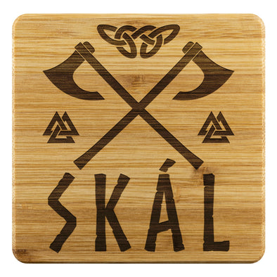 Norse Viking Axe Skál Wood Coasters x4CoastersBamboo Coaster - 4pc