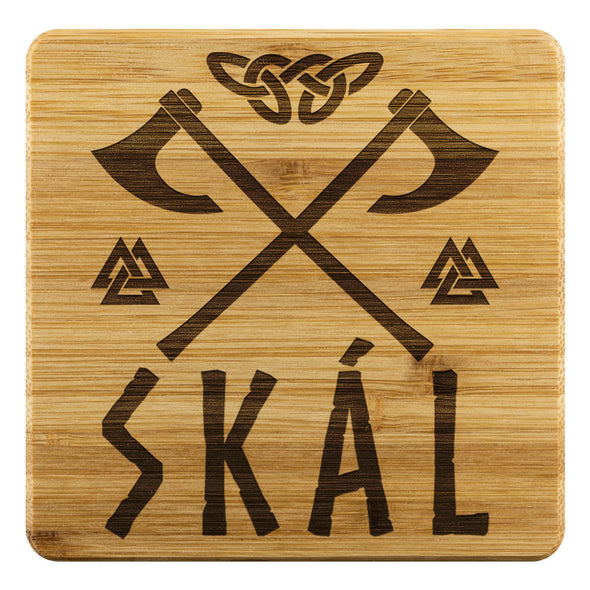 Norse Viking Axe Skál Wood Coasters x4CoastersBamboo Coaster - 4pc