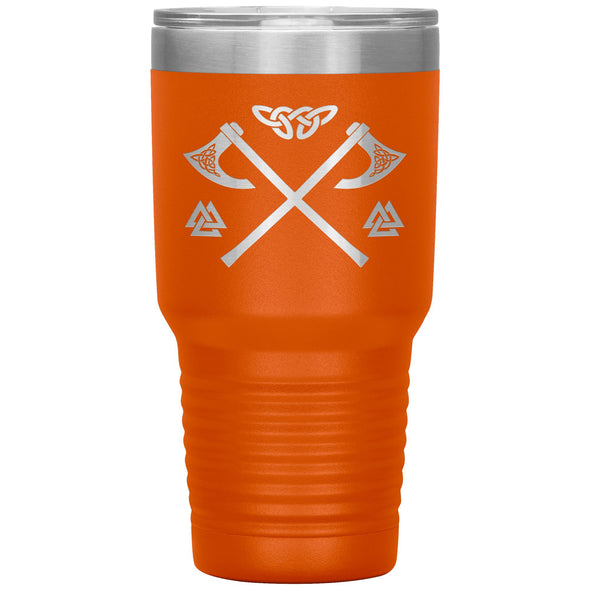 Norse Viking Axes Knotwork Tumbler 30ozTumblersOrange