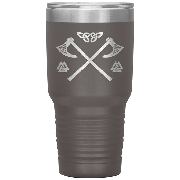 Norse Viking Axes Knotwork Tumbler 30ozTumblersPewter