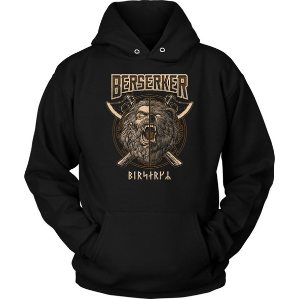 Norse Viking Berserker HoodieT-shirtUnisex HoodieBlackS