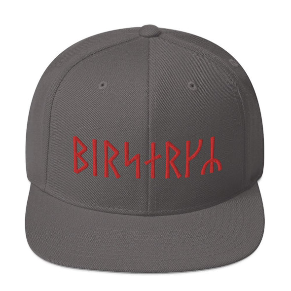 Norse Viking Berserker Runes Snapback HatDark Grey