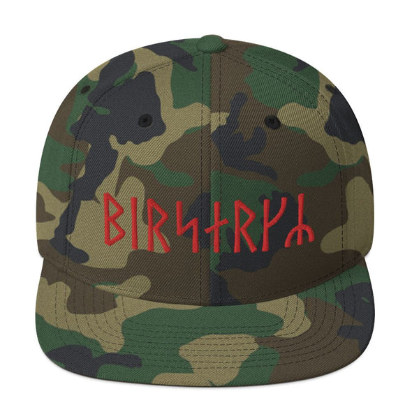 Norse Viking Berserker Runes Snapback HatGreen Camo