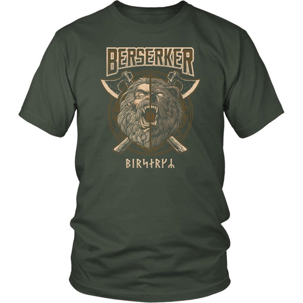 Norse Viking Berserker T-ShirtT-shirtDistrict Unisex ShirtOliveS