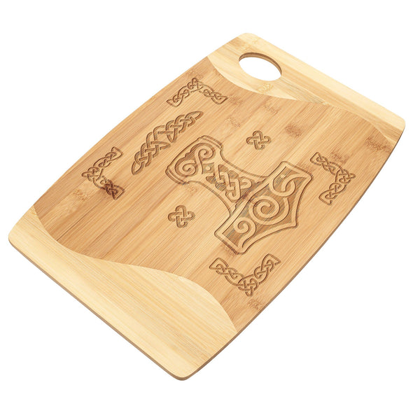 Norse Viking Mjolnir Bamboo Cutting BoardKitchenware