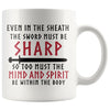 Norse Viking Quote Sword Sharp Mind White Ceramic Coffe Mug 11ozDrinkwareVersion 3