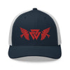 Norse Viking Raven Valknut Trucker CapNavy/ White