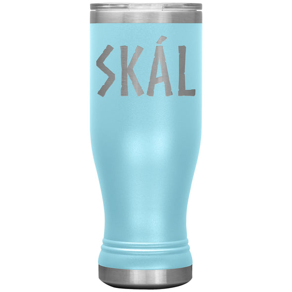 Norse Viking Skál Cheers Etched Tumbler 20ozTumblersLight Blue