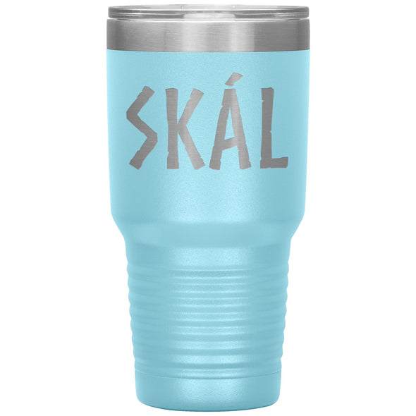 Norse Viking Skál Etched Tumbler 30ozTumblersLight Blue