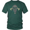 Norse Viking Skull Valknut T-ShirtT-shirtDistrict Unisex ShirtDark GreenS