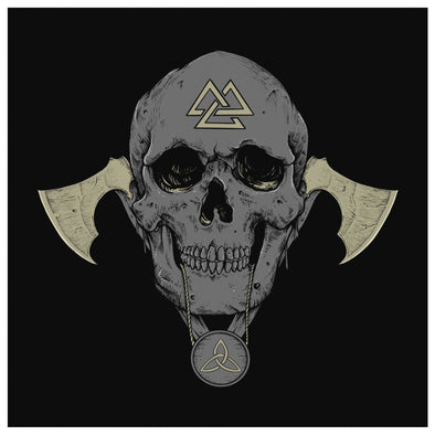 Norse Viking Skull Valknut Wall CanvasCanvas Wall Art 28 x 8