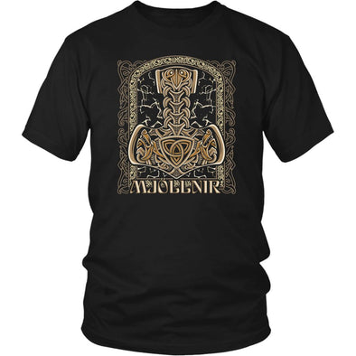 Norse Viking Thors Hammer Mjollnir T-shirtT-shirtDistrict Unisex ShirtBlackS