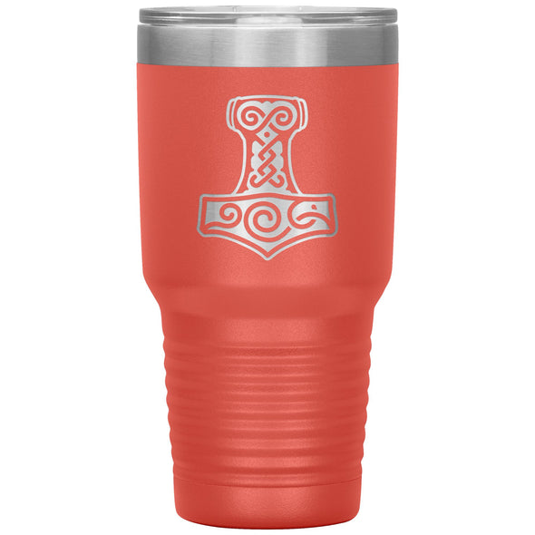 Norse Viking Thors Hammer Mjolnir Etched Tumbler 30ozTumblersCoral