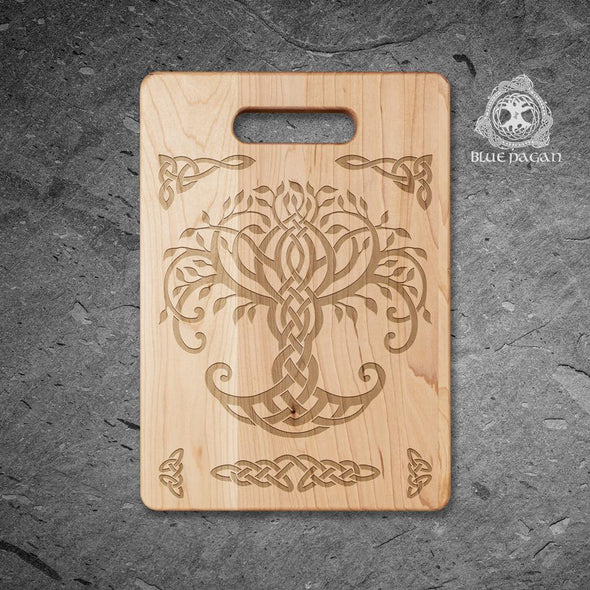 Norse Viking Yggdrasil Maple Wood Cutting Board