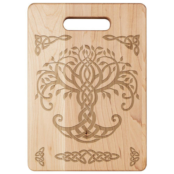 Norse Viking Yggdrasil Maple Wood Cutting BoardSmall Size: 9" x 6"