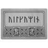 Norse Welcome Black Runes Oak Knotwork DoormatDoormatLight Grey