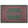 Norse Welcome Red Elder Runes Dragon DoormatDoormatDark Forest Green