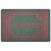 Norse Welcome Red Elder Runes Dragon DoormatDoormatForest Green