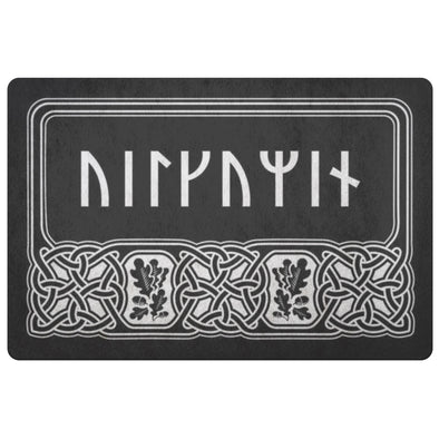 Norse Welcome Runes Knotwork DoormatDoormatBlack