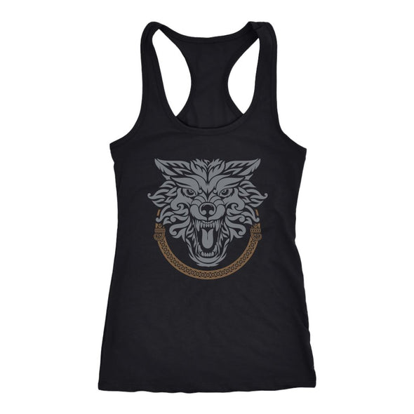 Norse Wolf Racerback Tank TopT-shirtNext Level Racerback TankBlackXS