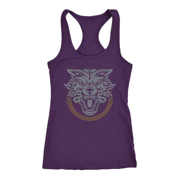 Norse Wolf Racerback Tank TopT-shirtNext Level Racerback TankPurpleXS