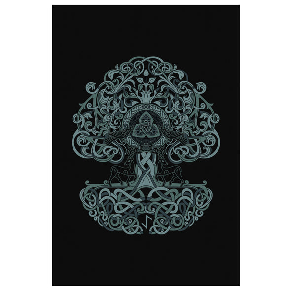 Norse Yggdrasil Knotwork Canvas Wall ArtCanvas Wall Art 28 x 12