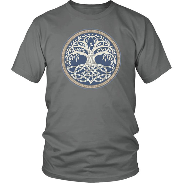Norse Yggdrasil Knotwork Runes ShirtT-shirtDistrict Unisex ShirtGreyS