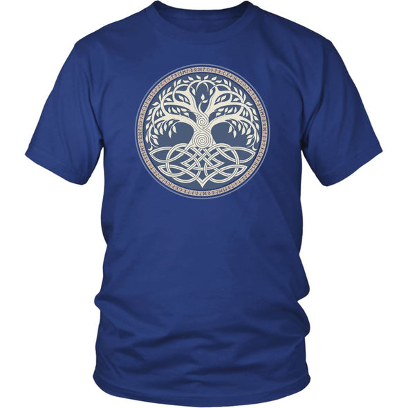 Norse Yggdrasil Knotwork Runes ShirtT-shirtDistrict Unisex ShirtRoyal BlueS