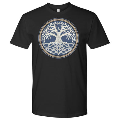 Norse Yggdrasil Knotwork Runes T-ShirtT-shirtNext Level Mens ShirtBlackS