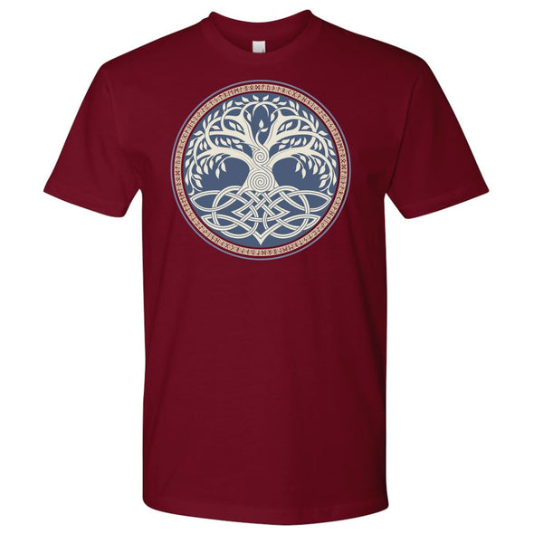 Norse Yggdrasil Knotwork Runes T-ShirtT-shirtNext Level Mens ShirtCardinalS