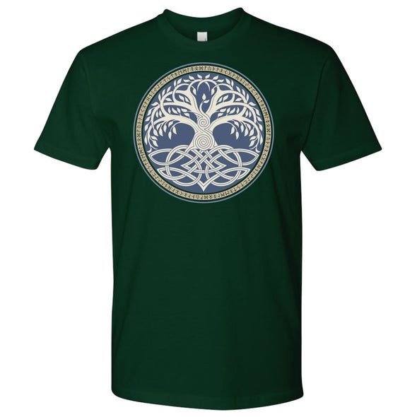 Norse Yggdrasil Knotwork Runes T-ShirtT-shirtNext Level Mens ShirtForest GreenS